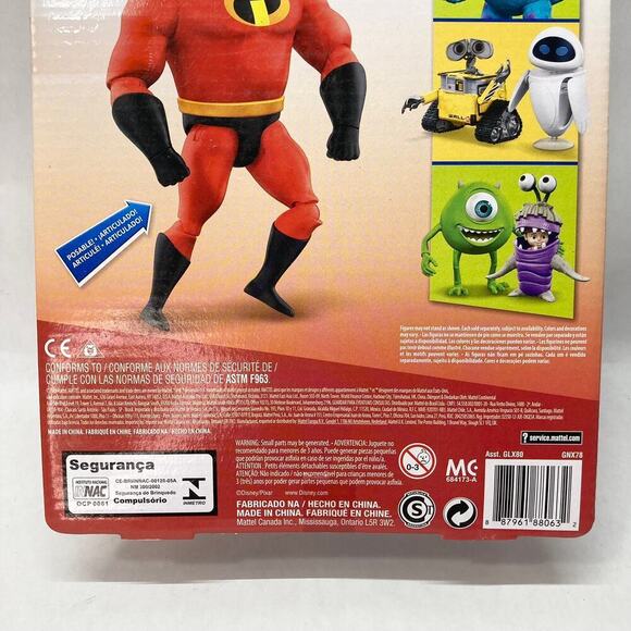 Disney Pixar The Incredibles Posable Mr Incredible Toy 12 points of Articulation - Picture 8 of 12